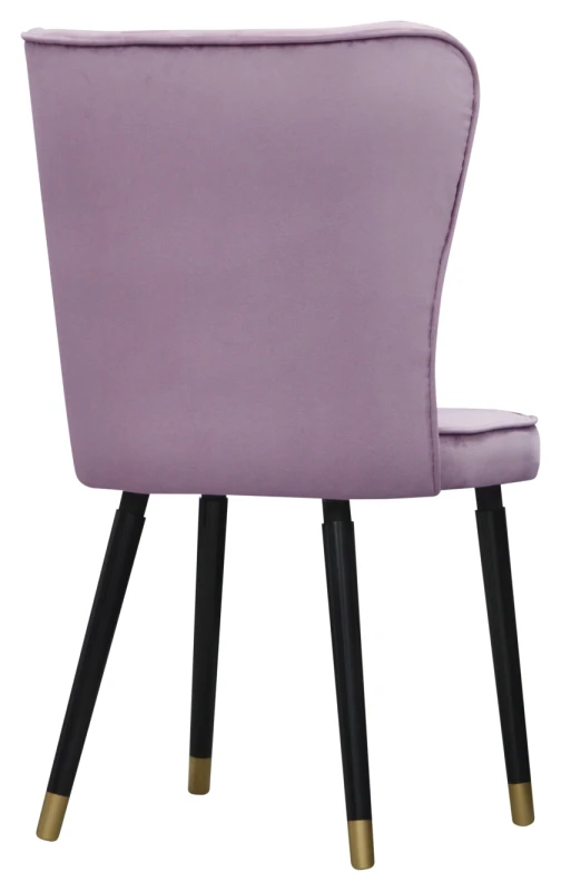 Krzesło Monti, French Velvet 664, czarny + złote końce