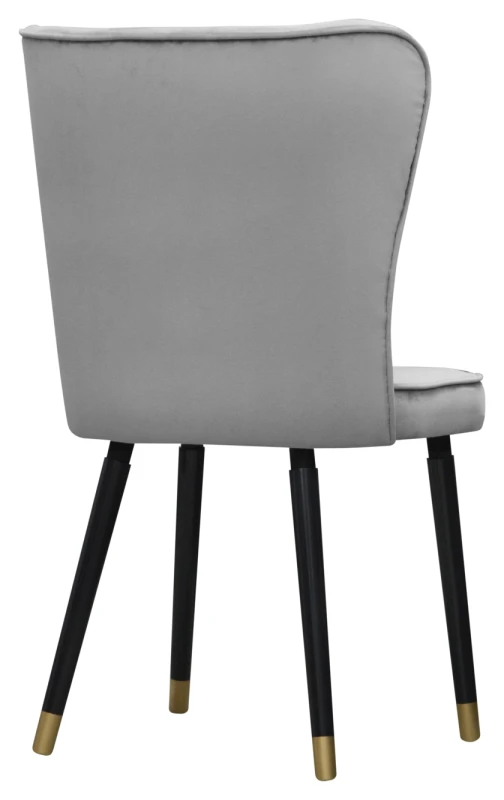 Krzesło Monti, French Velvet 666, czarny + złote końce