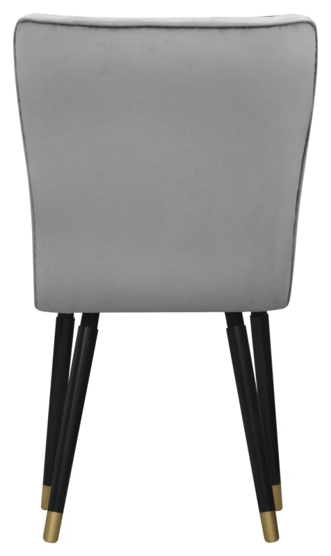 Krzesło Monti, French Velvet 666, czarny + złote końce