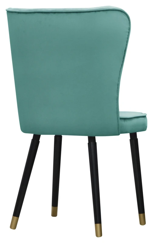 Krzesło Monti, French Velvet 667, czarny + złote końce
