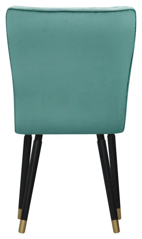 Krzesło Monti, French Velvet 667, czarny + złote końce