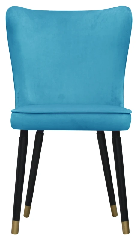Krzesło Monti, French Velvet 669, czarny + złote końce