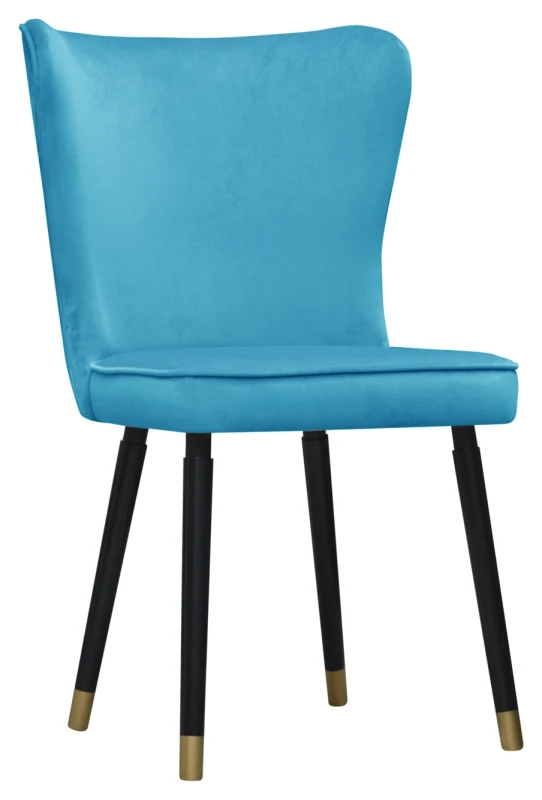 Krzesło Monti, French Velvet 669, czarny + złote końce