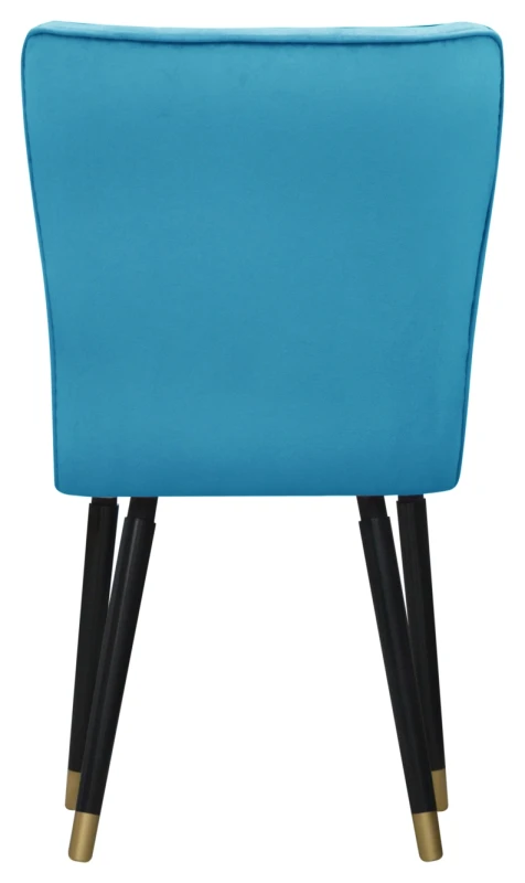 Krzesło Monti, French Velvet 669, czarny + złote końce