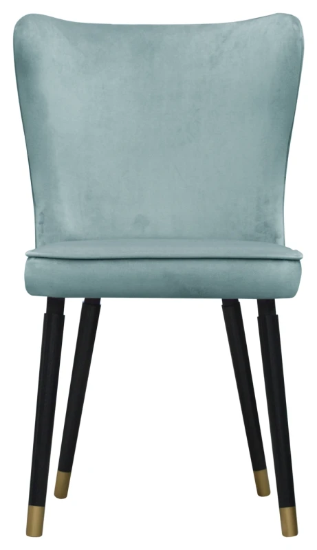 Krzesło Monti, French Velvet 679, czarny + złote końce