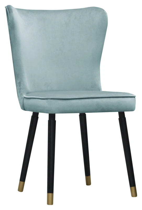 Krzesło Monti, French Velvet 679, czarny + złote końce