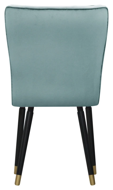 Krzesło Monti, French Velvet 679, czarny + złote końce