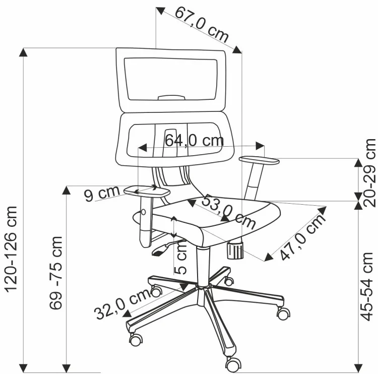 Fotel ergonomiczny Pablo z zagłówkiem obrotowy do biura popielaty/czarny