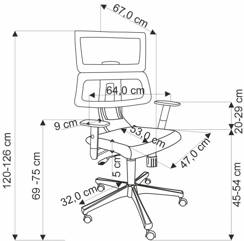 Fotel ergonomiczny Pablo z zagłówkiem obrotowy do biura popielaty/czarny