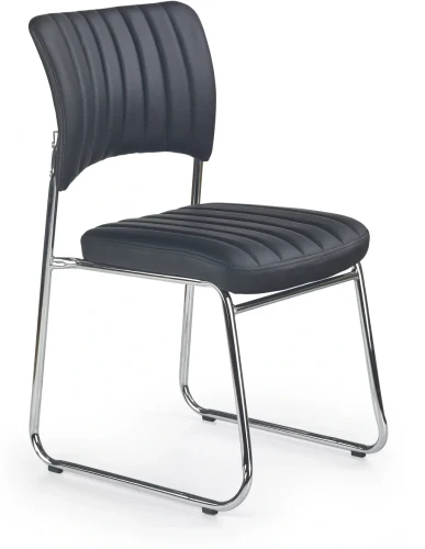 Krzesło konferencyjne Rapid tapicerowane na metalowym stelażu do biura czarny