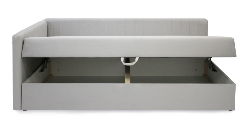 Łóżko tapicerowane Mirano Plus 90x200 jednoosobowe z pojemnikiem