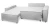 Sofa tapicerowana rozkładana Solara 248 cm