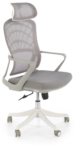Fotel obrotowy Vesuvio 2 ergonomiczny nowoczesny do biura popielaty/biały