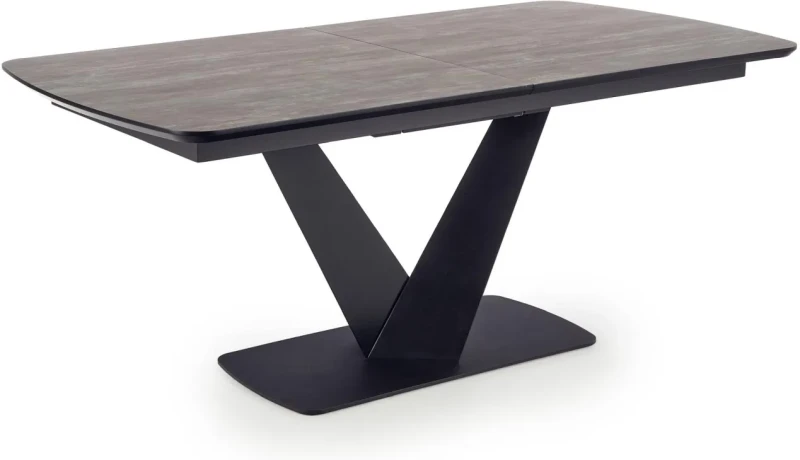 Stół rozkładany Vinston nowoczesny do jadalni 180-230 cm ciemny popiel/czarny