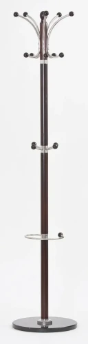 Wieszak na ubrania W13 stojący z drewna do przedpokoju wenge