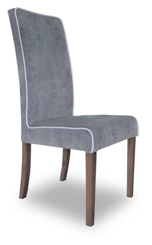 Krzesło Wąskie 107, szare, lamówka
