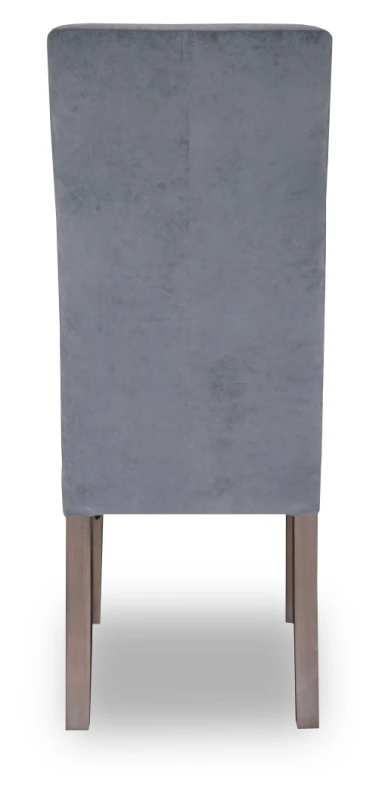 Krzesło Wąskie 107, szare, lamówka