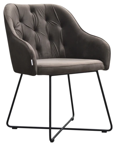 Fotel tapicerowany pikowany Albit Cross