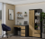 Biurko młodzieżowe Mijas Prawe kompaktowe z szufladami 98 cm antracyt/dąb artisan