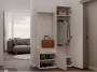 Garderoba Duo z lustrem i szufladą do przedpokoju 100 cm kaszmir