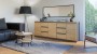 Komoda Costa 6 szuflad 3 drzwi do salonu 200 cm antracyt/dąb artisan