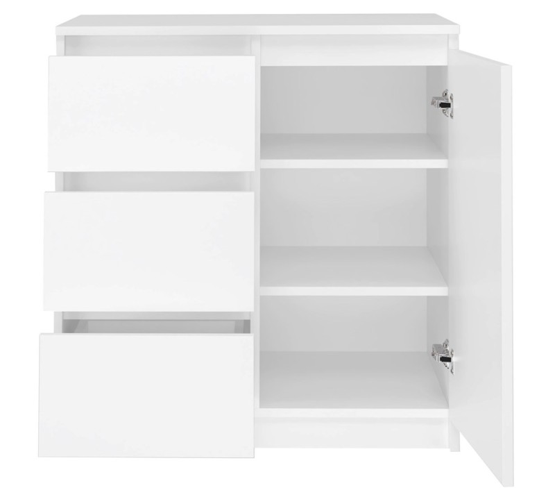 Komoda Costa 6 szuflad 3 drzwi do salonu 200 cm biały