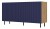 Komoda Kama Slim trzydrzwiowa ryflowany front lamele 150 cm dąb artisan/granatowy