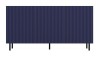 Komoda Kama Slim trzydrzwiowa ryflowany front lamele 150 cm dąb artisan/granatowy