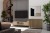 Komoda Kamaro 2D Slim dwudrzwiowa ryflowany front lamele 100 cm dąb artisan