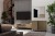 Komoda Kamaro 2D Slim dwudrzwiowa ryflowany front lamele 100 cm dąb artisan