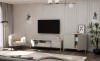 Komoda Kamaro 2D Slim dwudrzwiowa ryflowany front lamele 100 cm kaszmir
