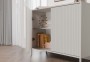 Komoda Kamaro 2D Slim dwudrzwiowa ryflowany front lamele 100 cm kaszmir