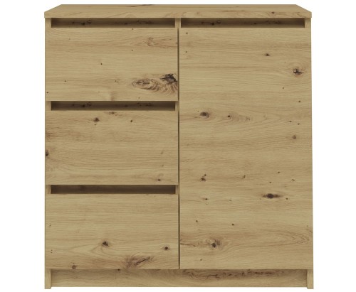 Komoda Malwa 1D3S jednodrzwiowa z 3 szufladami do salonu 80 cm dąb artisan