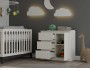 Komoda Malwa 1D3S jednodrzwiowa z 3 szufladami do salonu 80 cm kaszmir