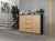 Komoda Malwa 2D4S dwudrzwiowa z 4 szufladami do salonu 120 cm antracyt/dąb artisan