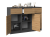 Komoda Malwa 3D3S trzydrzwiowa z 3 szufladami do salonu 120 cm antracyt/dąb artisan