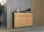 Komoda Malwa 3D3S trzydrzwiowa z 3 szufladami do salonu 120 cm antracyt/dąb artisan