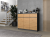 Komoda Malwa 3D3S trzydrzwiowa z 3 szufladami do salonu 120 cm antracyt/dąb artisan