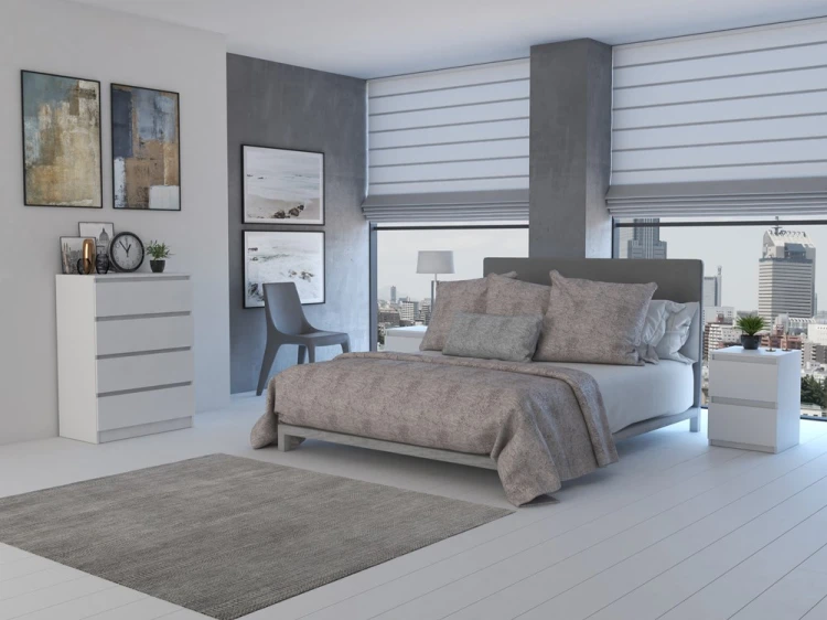 Komoda Malwa M4 z szufladami do salonu 70 cm biały