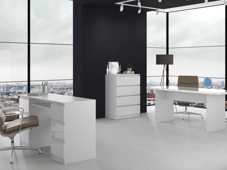 Komoda Malwa M4 z szufladami do salonu 70 cm biały
