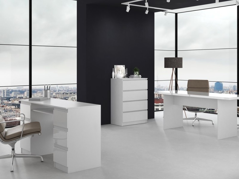 Komoda Malwa M4 z szufladami do salonu 70 cm biały