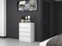 Komoda Malwa M4 z szufladami do salonu 70 cm biały