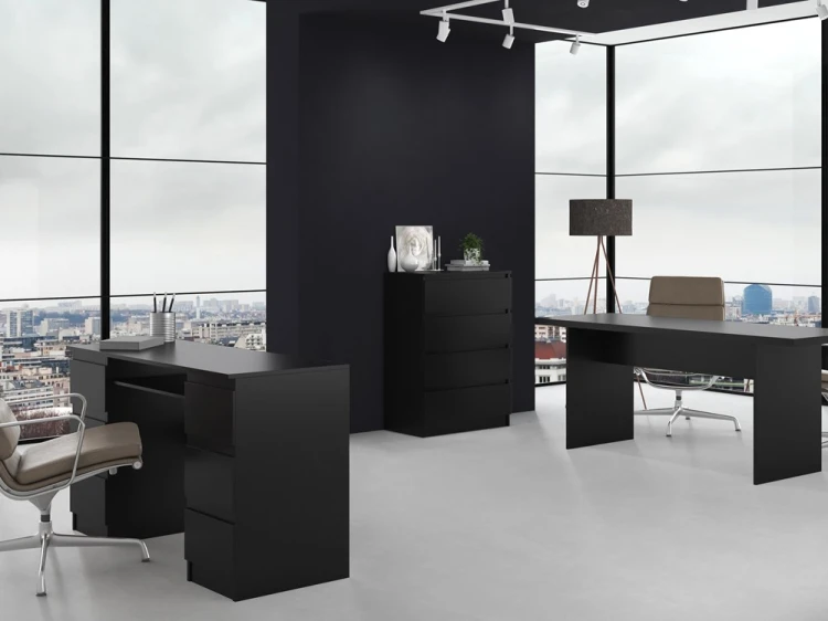 Komoda Malwa M4 z szufladami do salonu 70 cm czarny