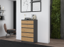 Komoda Malwa M5 z szufladami do salonu 70 cm antracyt/dąb artisan