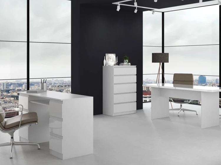 Komoda Malwa M5 z szufladami do salonu 70 cm biały