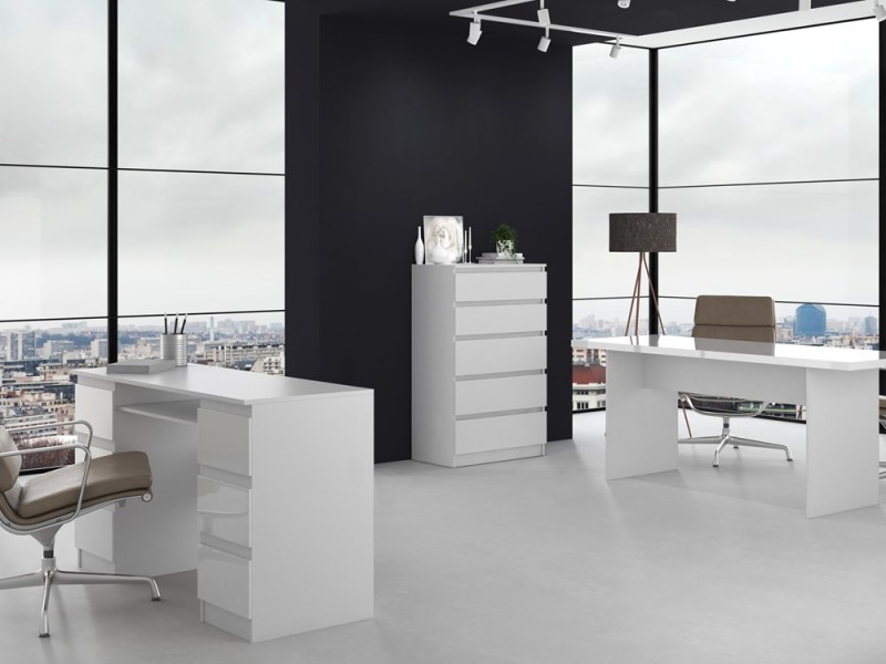 Komoda Malwa M5 z szufladami do salonu 70 cm biały