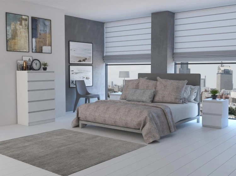 Komoda Malwa M5 z szufladami do salonu 70 cm biały