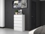 Komoda Malwa M5 z szufladami do salonu 70 cm biały