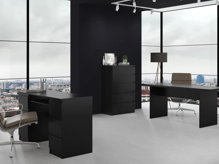 Komoda Malwa M5 z szufladami do salonu 70 cm czarny