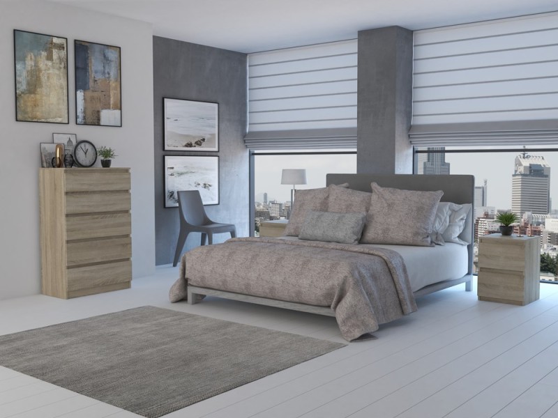 Komoda Malwa M5 z szufladami do salonu 70 cm dąb sonoma